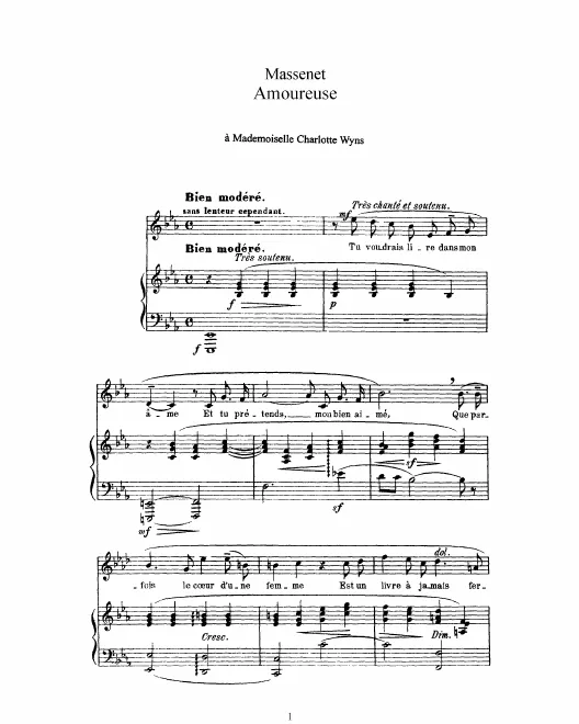 Complete Score (E Major: high voice and piano)
