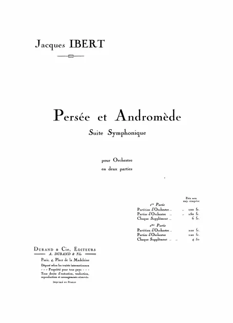 Suite Symphonique, Suite No. 1