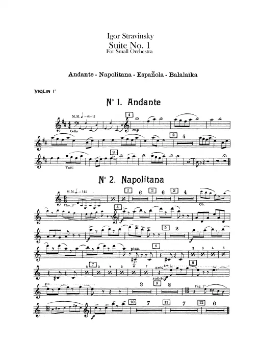 Violins I, II