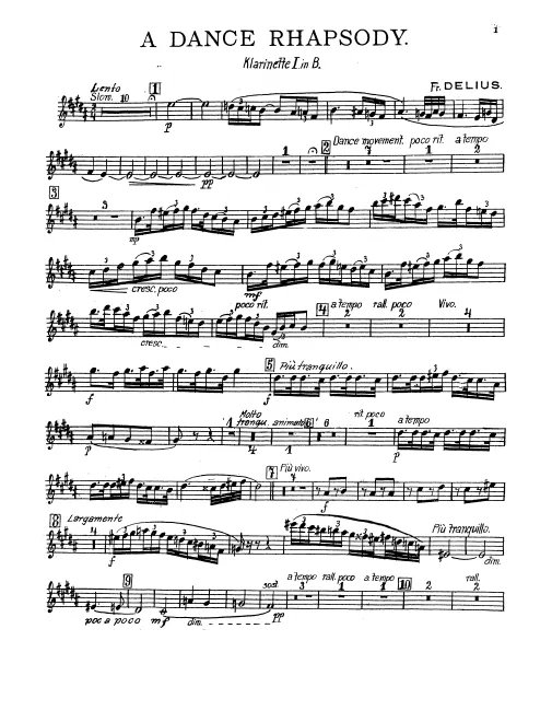 Clarinet 1, 2, 3, Bass Clarinet (B♭)