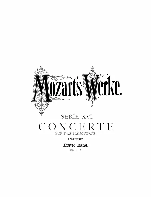 16/1. Concerte für das Pianoforte (Band I)