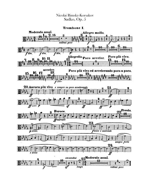 Trombone 1, 2, 3, Tuba (Alto, Tenor, Bass)