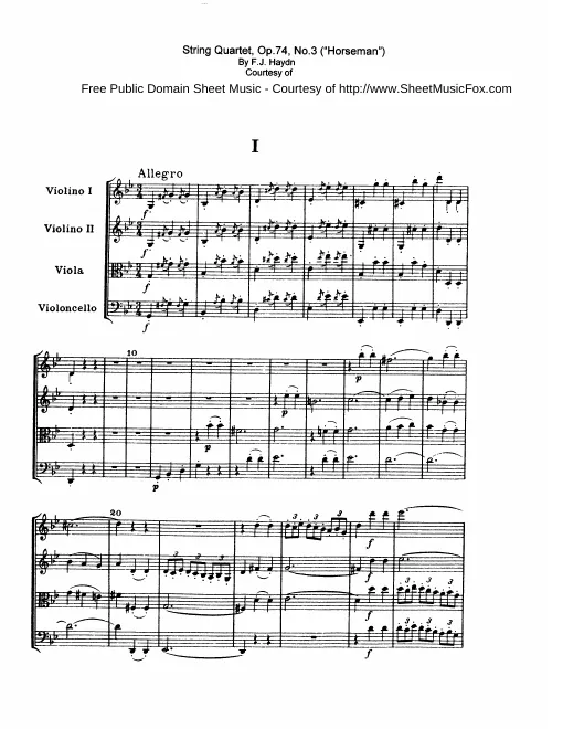 3. Quartet in 'The Horseman', Hob.III:74