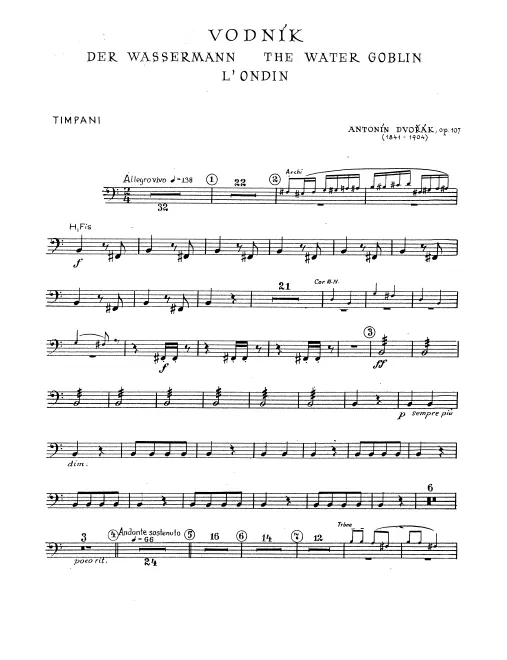 Timpani, Bass Drum, Cymbals, Tam-Tam, Triangle, Bells