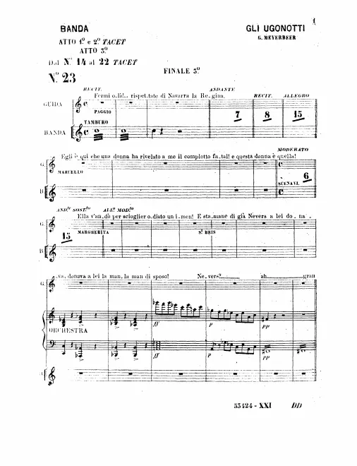 Banda Score (Act III No.23, Act V No.29)