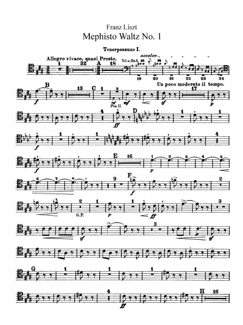 Trombone 1, 2, 3, Tuba