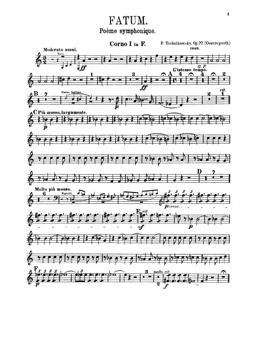 Horn 1, 2, 3, 4 (F)