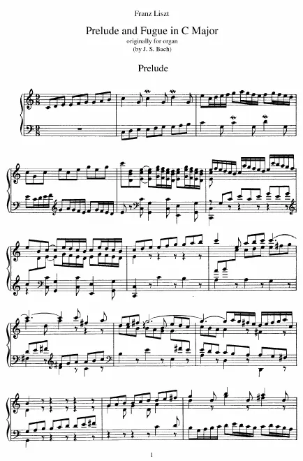 4. Prelude and Fugue in , BWV 547 (S.462/4)