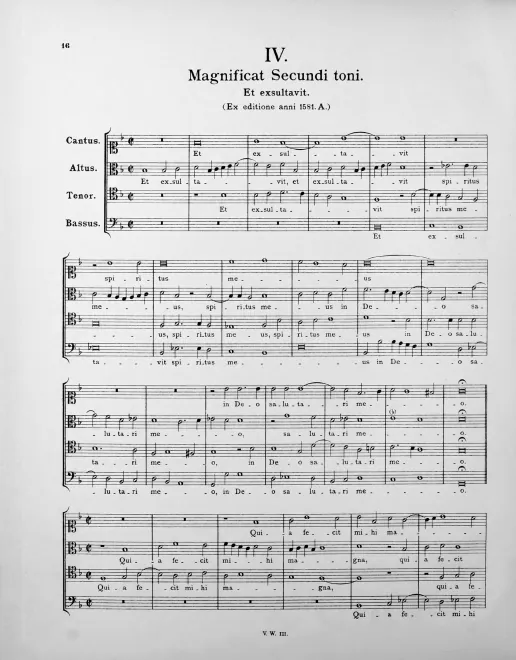 Magnificat Secundi toni (even verses)