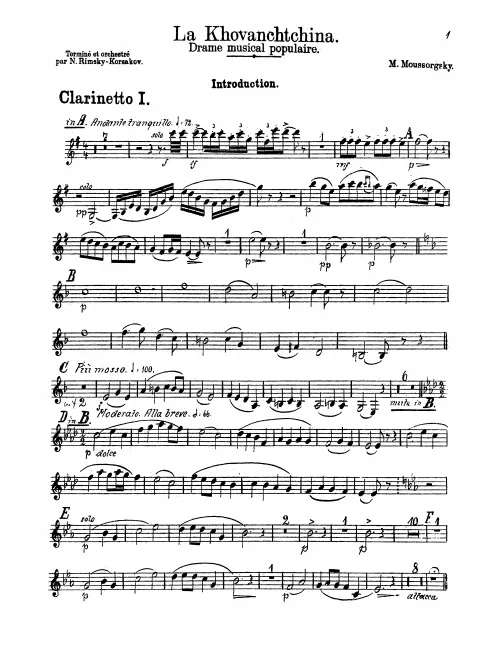 Clarinet 1 (A/B)