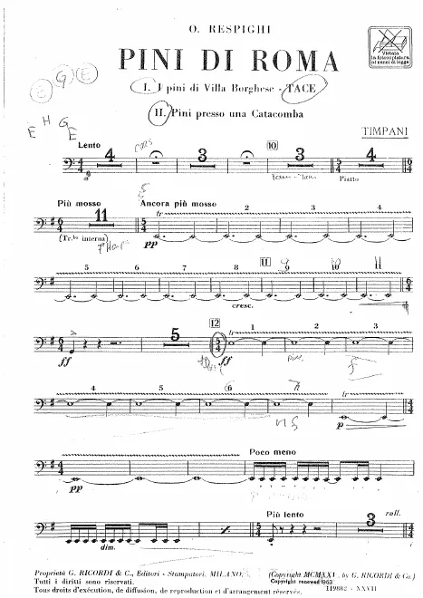 Timpani (incomplete)