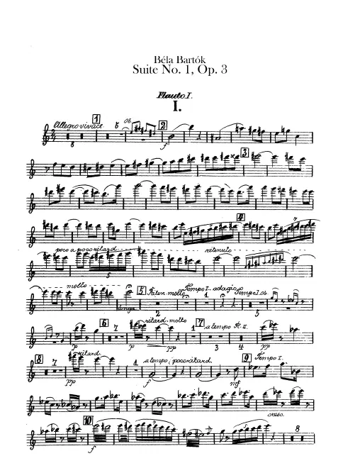 Flute 1, 2, 3, Piccolo