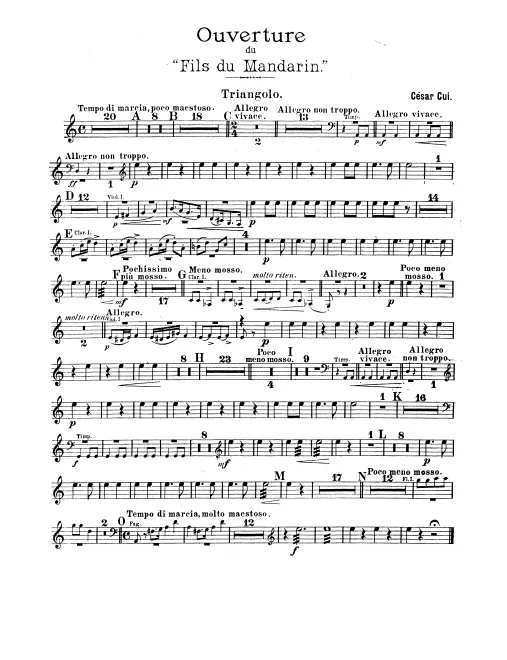 Triangle, Cymbals, Bass Drum