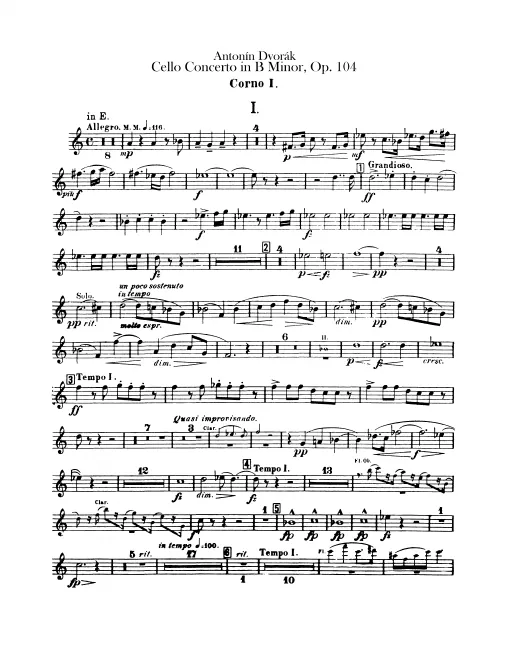 Horn 1, 2 (E/D/F), 3 (D/C/E)