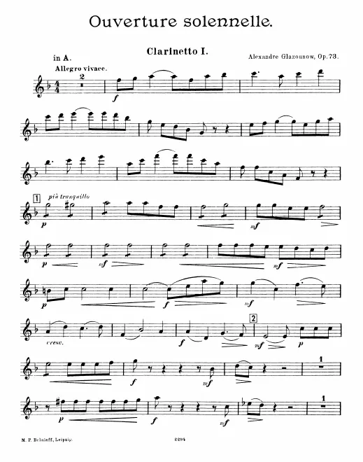 Clarinet 1, 2 (A/B♭)