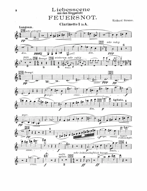 Clarinet 1, 2 (A), Clarinet (D)/Bass Clarinet (A)