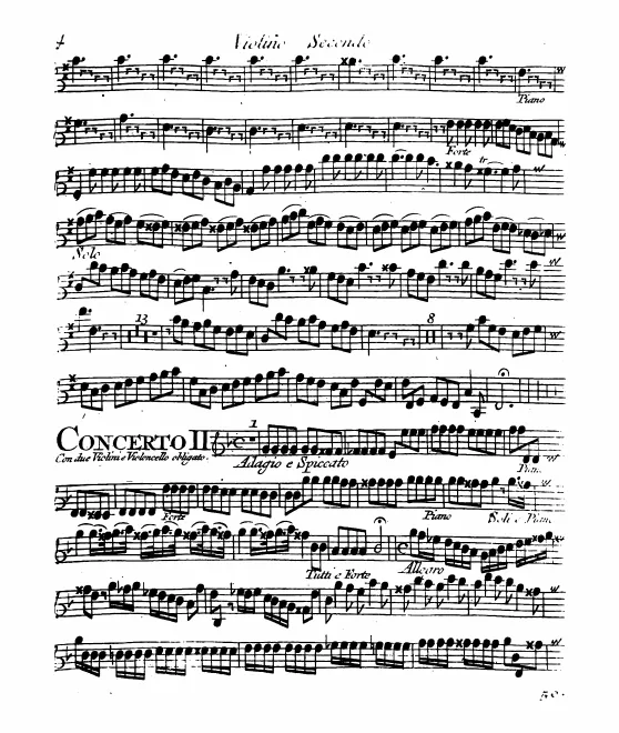 Violins II (solo and ripieno)