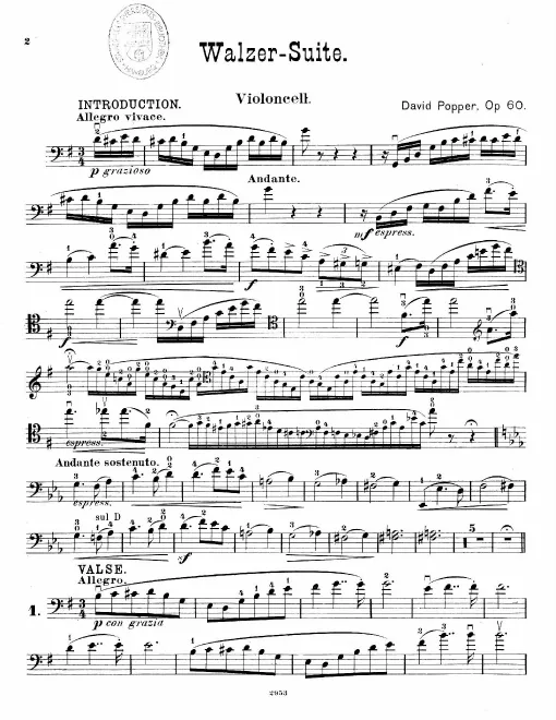 Cello Part (black and white)