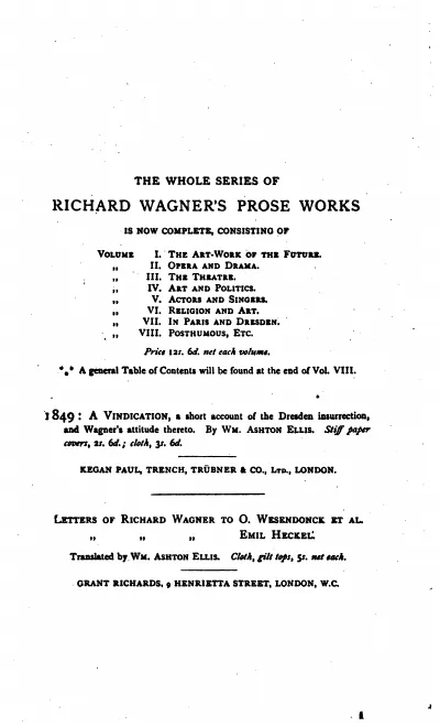 Volume 2 (Opera and Drama)
