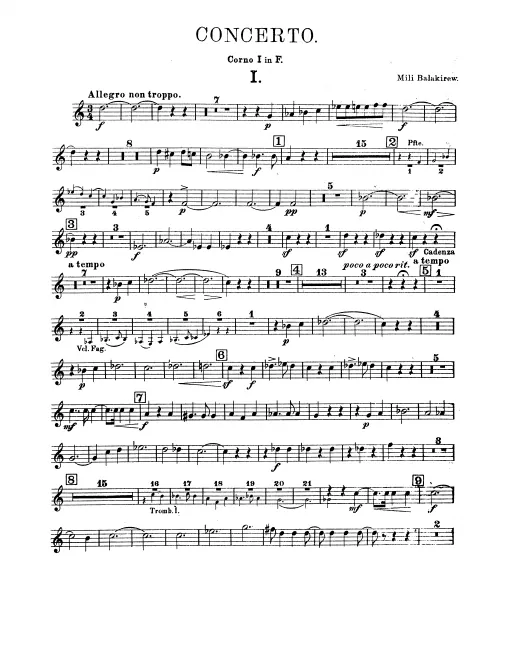 Horn 1, 2, 3, 4 (F)