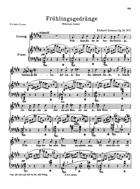 Complete Score (Original / High voice)