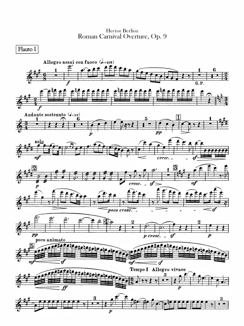Flute 1, 2 (also Piccolo)