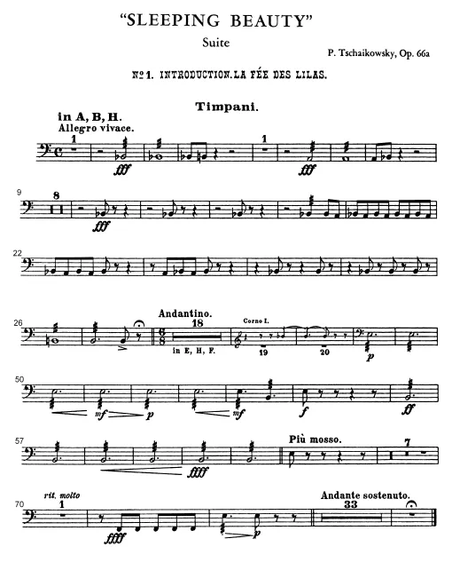 Timpani, Glockenspiel, Bass Drum, Cymbals