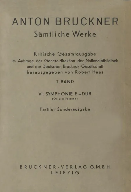 7. VII. Symphonie Es-dur (Originalfassung)