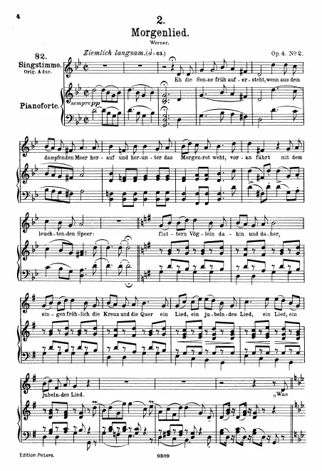 Complete Score (Medium voice, transposed to )