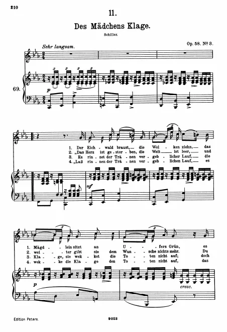 Complete Score (original/high voice, )