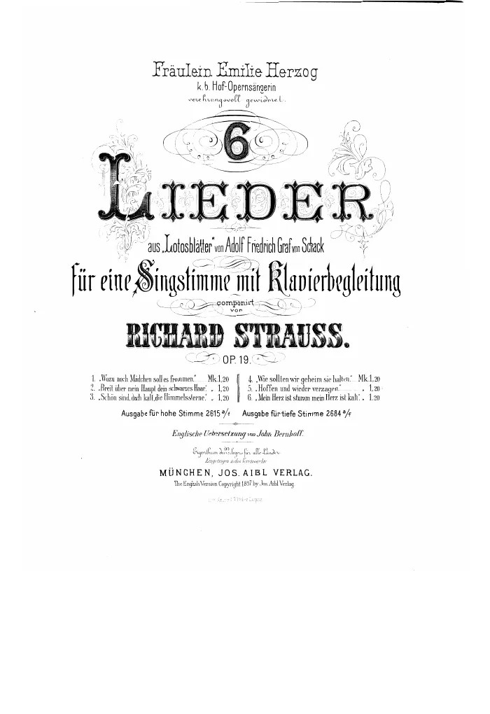 5. Hoffen und wieder verzagen (low Voice, )