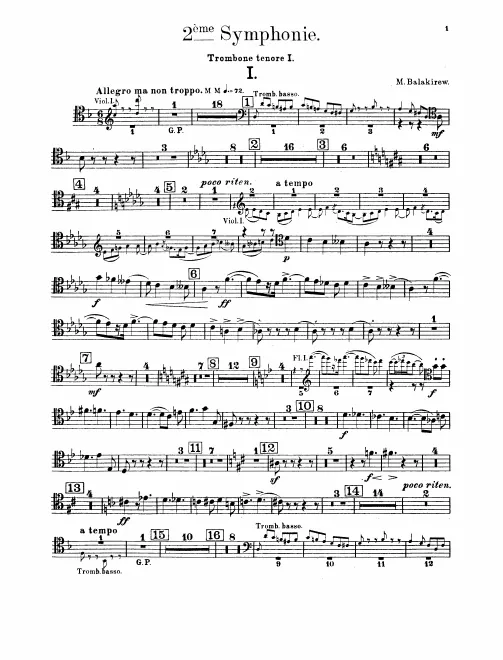 Trombone 1, 2, 3, Tuba