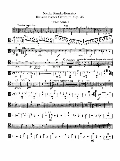 Trombone 1, 2, 3, Tuba
