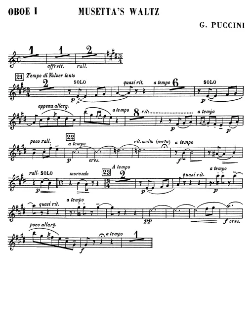 Oboe 1, 2, English horn