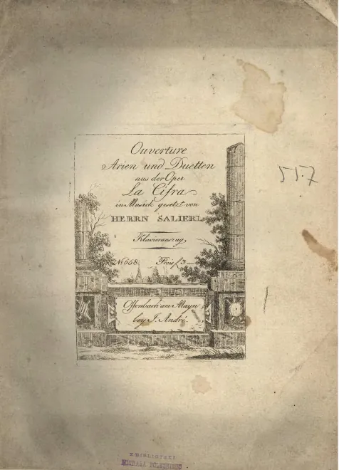 Ouverture, Arien und Duetten