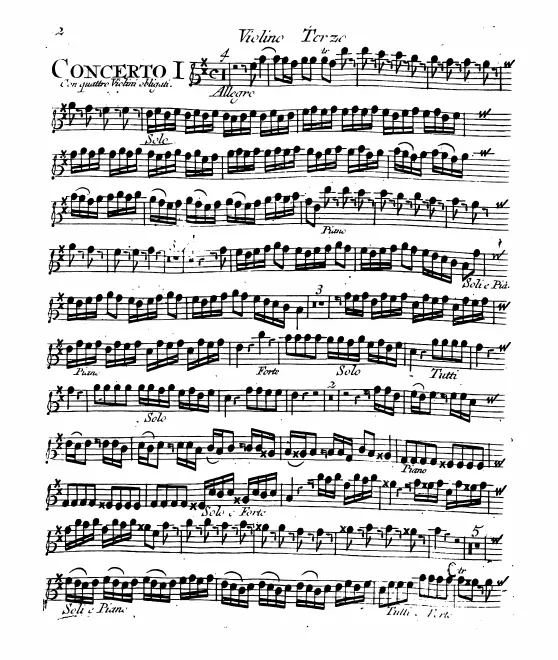 Violins III (solo and ripieno)