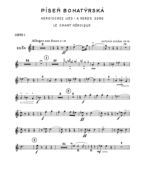 Horn 1, 2, 3, 4 (E, B basso)