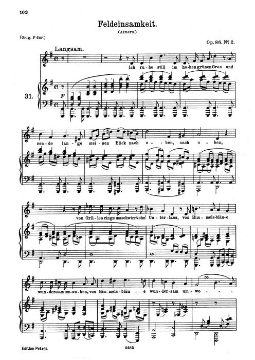 Feldeinsamkeit (No.2)