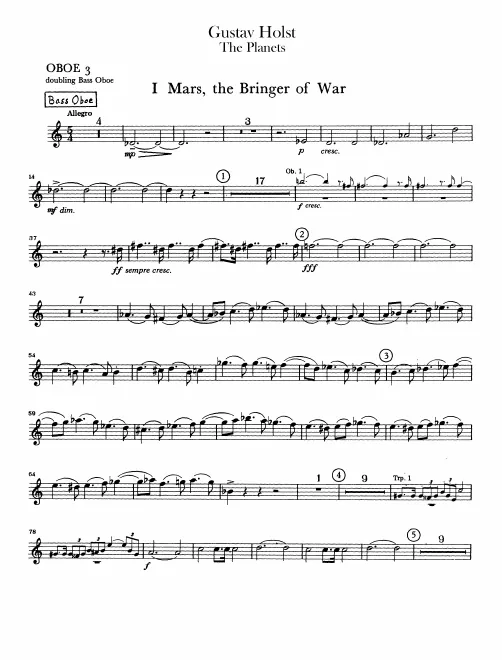 Bass Oboe (also Oboe 3)