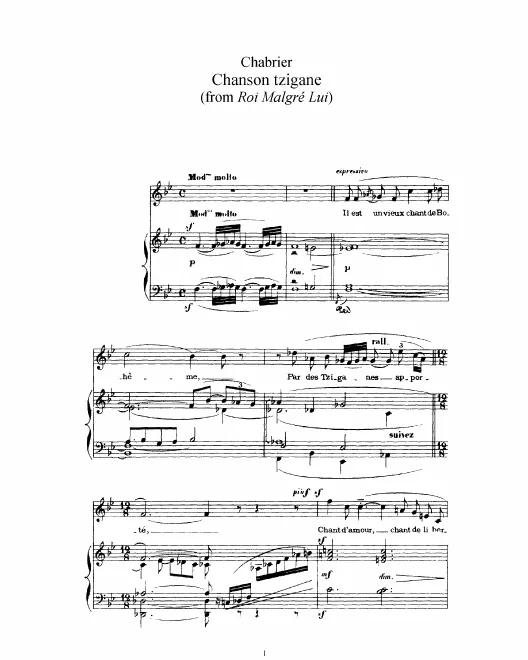 Chanson tzigane (Act II)
