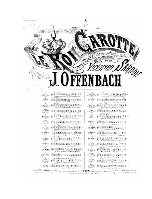 No.8, Chanson du roi: "Je suis le roi Carotte" (Act I, No.10b), G major