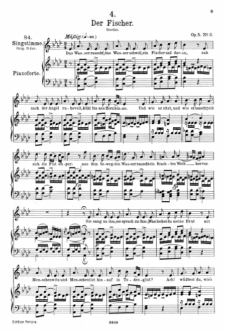 Complete Score (Medium voice, transposed to )