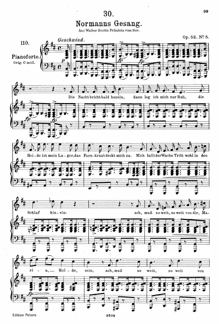 Complete Score (Medium voice, transposed to )