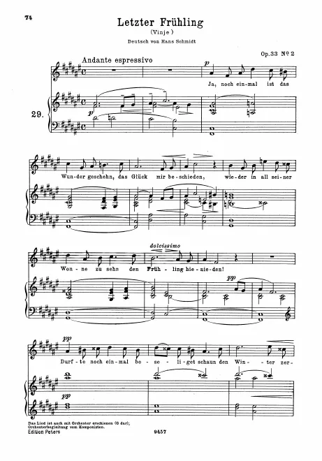 Complete Score (original / high voice, )