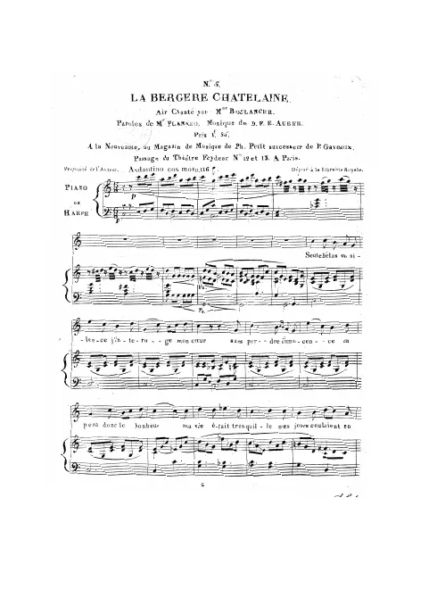 No.5, Air: "Seule, hélas, en silence" (Act I, No.5)