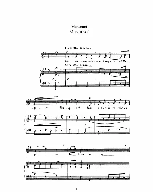 Complete Score (G Major: high voice and piano)