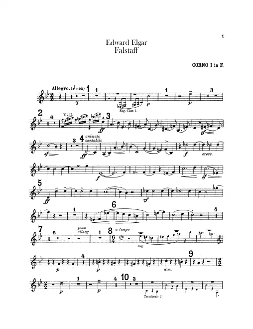 Horn 1, 2, 3, 4 (F)