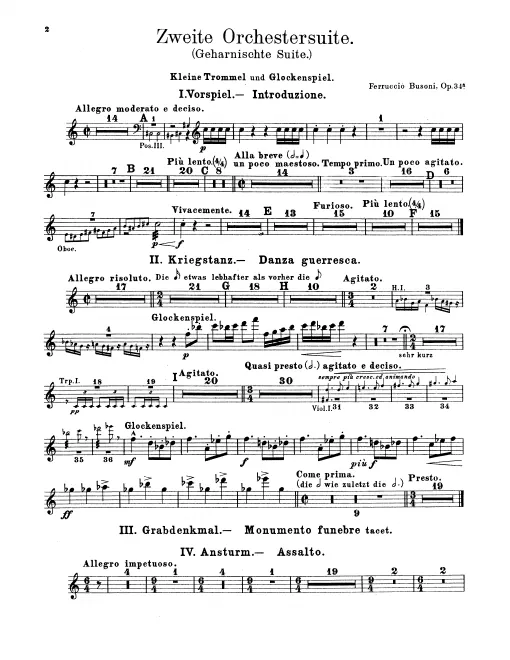 Snare Drum/Glockenspiel, Bass Drum/Cymbals/Triangle/Tam-Tam