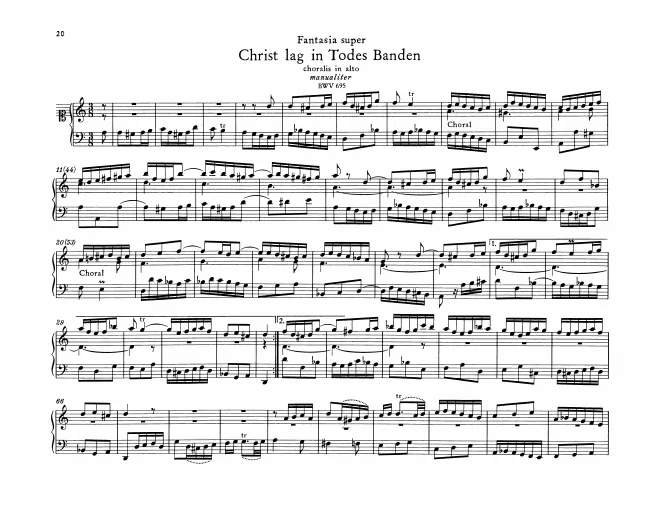 Fantasia super 'Christ lag in Todesbanden', BWV 695