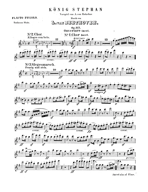 Piccolo, Flute 1, 2